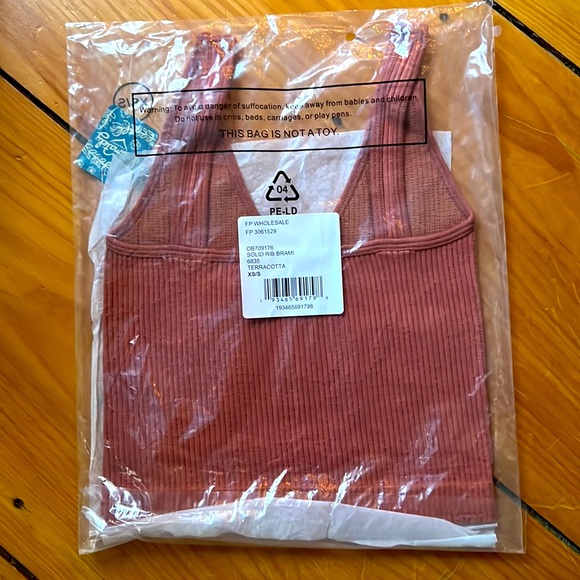 Free People Solid Rib Brami XS/S NWT - Picture 3 of 3